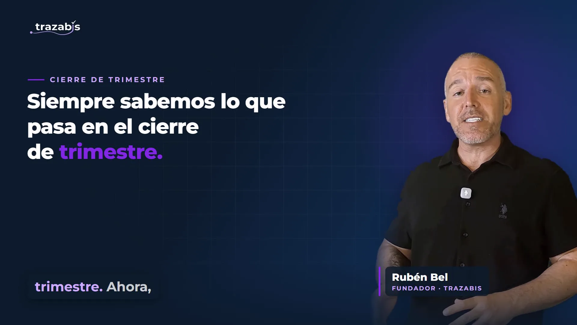 Rubén Bel, fundador de Trazabis, presentando el producto